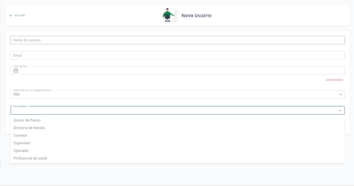 Preenchimento de informações